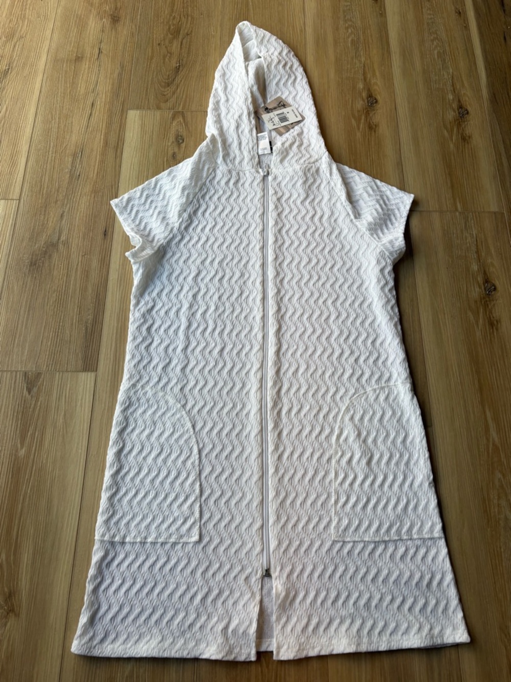 Jordan Taylor White Hooded Swim Coverup